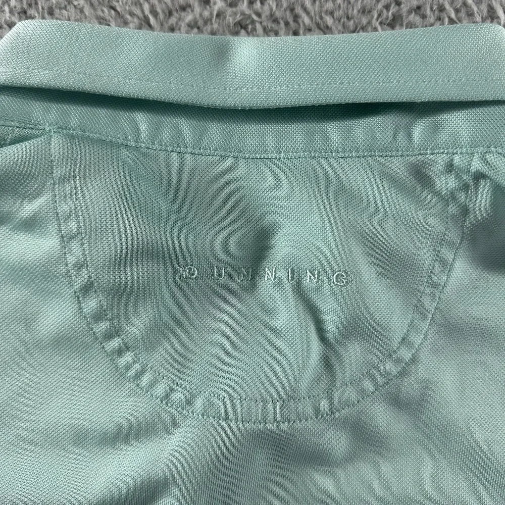 Dunning Golf Polo‎ Shirt Mens Large Light Blue Performance Forsgate Club NJ